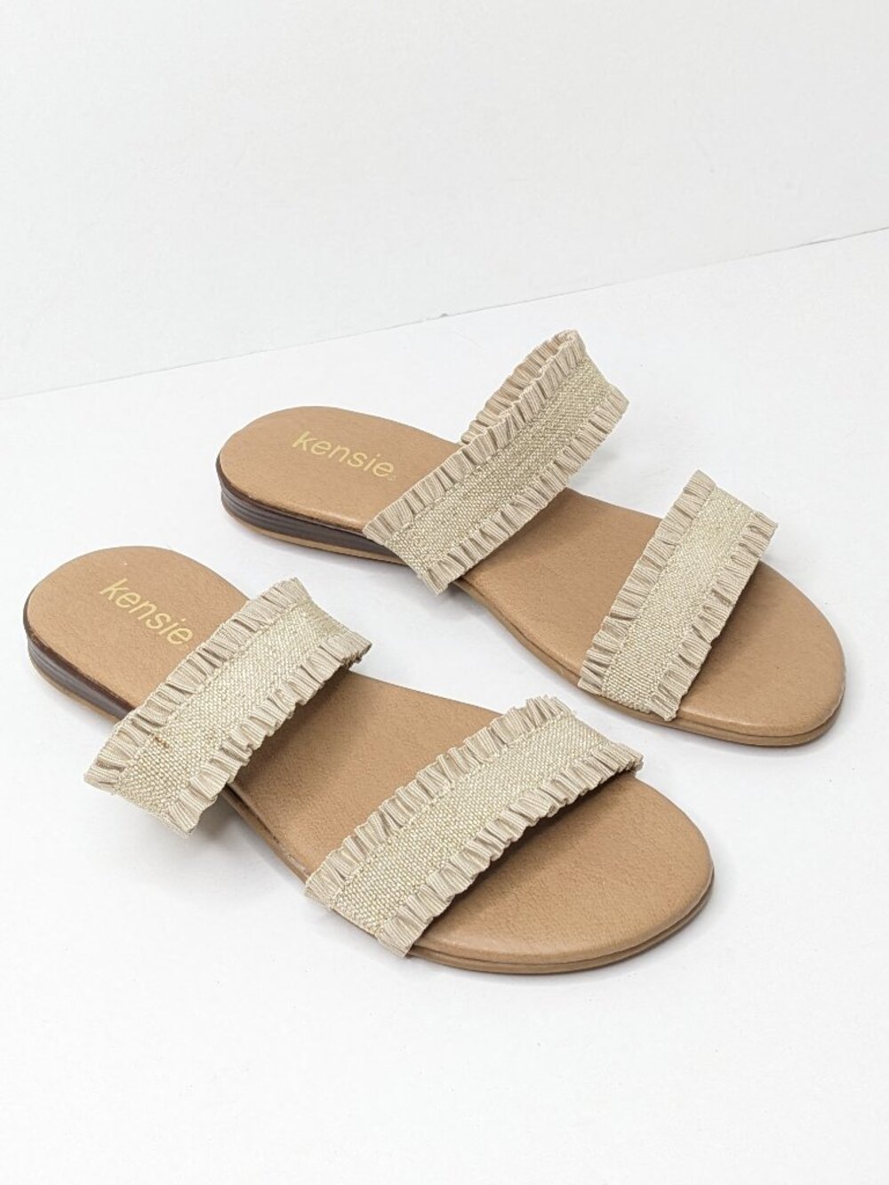 Kensie Bianca Casual Slide Sandals Tan Womens 7.5